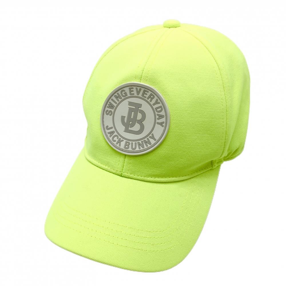 ジャックバニー キャップ 蛍光イエロー×白 シリコンワッペン  FR  ゴルフウェア Jack Bunny