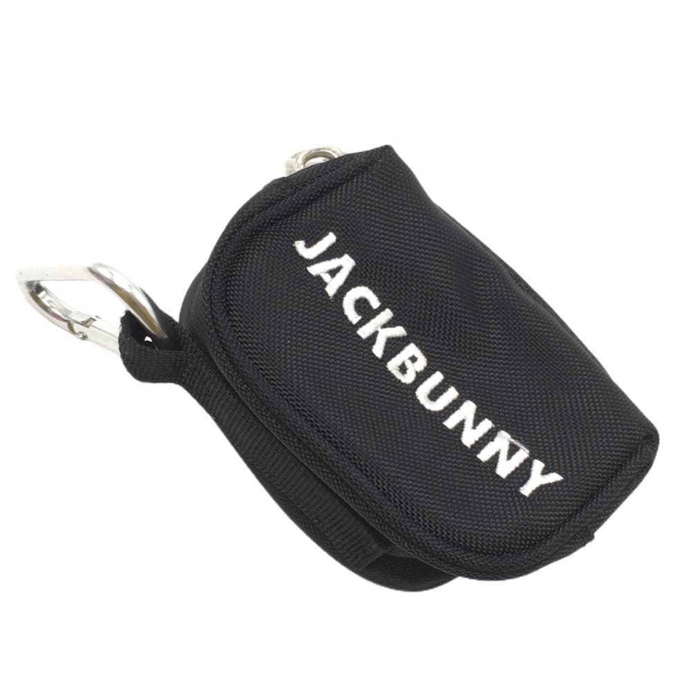 【超美品】ジャックバニー ボールケース 黒×白 ティー装着可 カラビナ付ゴルフ Jack Bunny