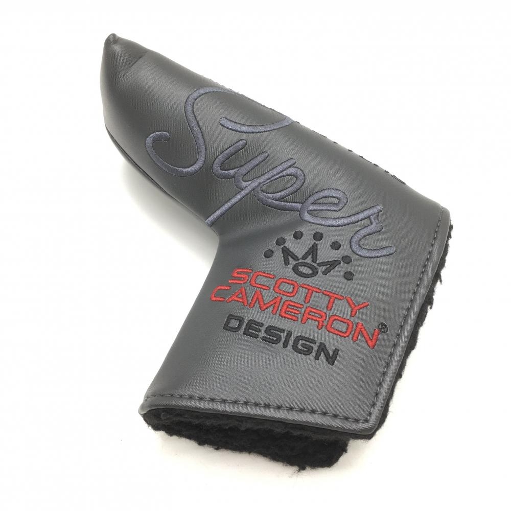 【超美品】スコッティキャメロン パターカバー グレー×レッド FINE MILLED PUTTERS ピン型ゴルフ Scotty Cameron