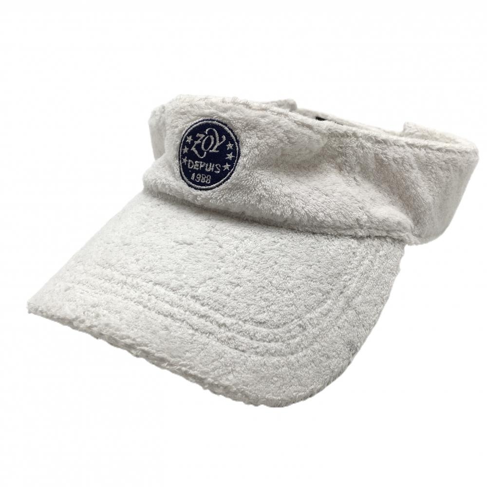 ゾーイ サンバイザー 白 パイル地 F  ゴルフウェア ZOY