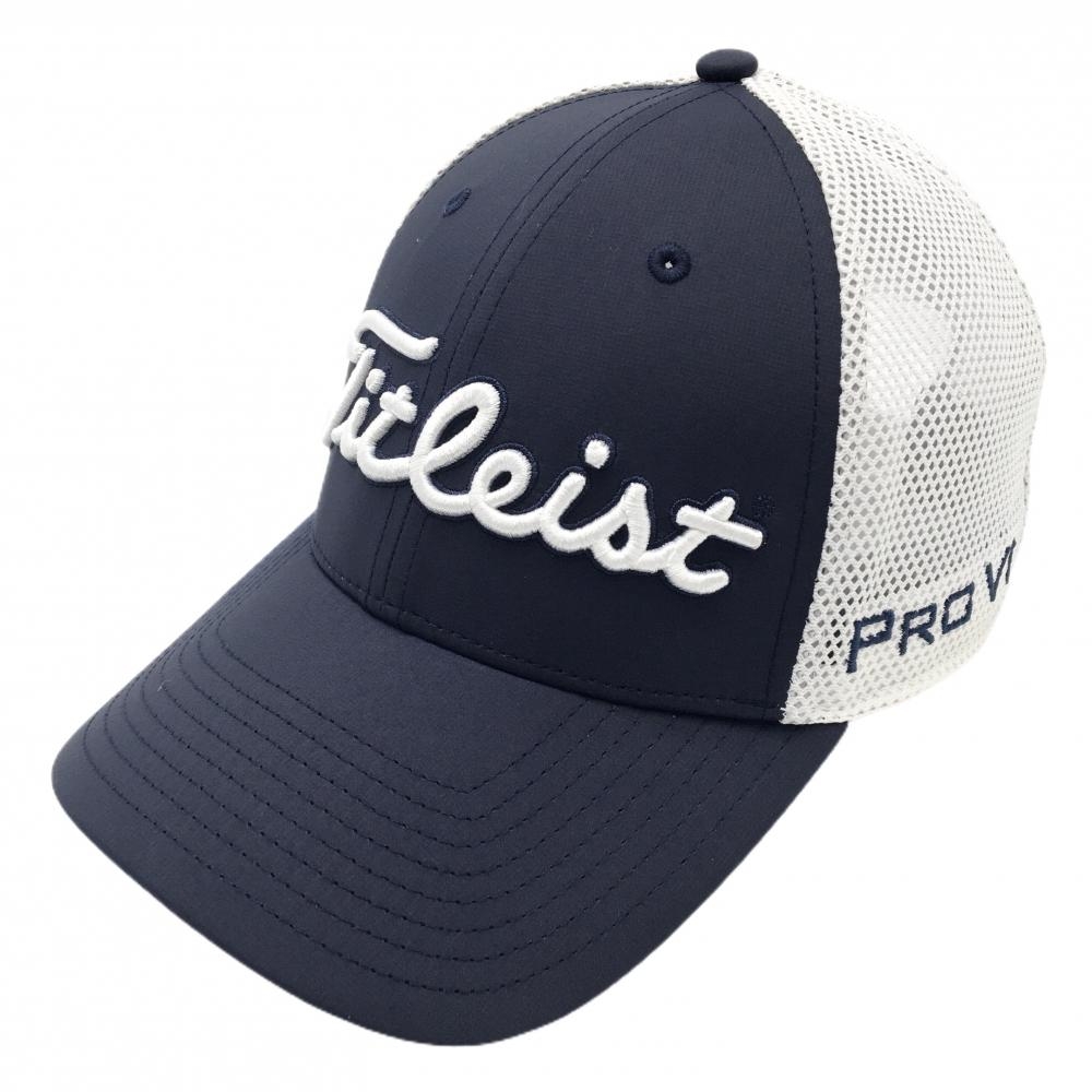 タイトリスト メッシュキャップ ネイビー×白 立体ロゴ フットジョイ  フリー(57-59cm)  ゴルフウェア TITLEIST