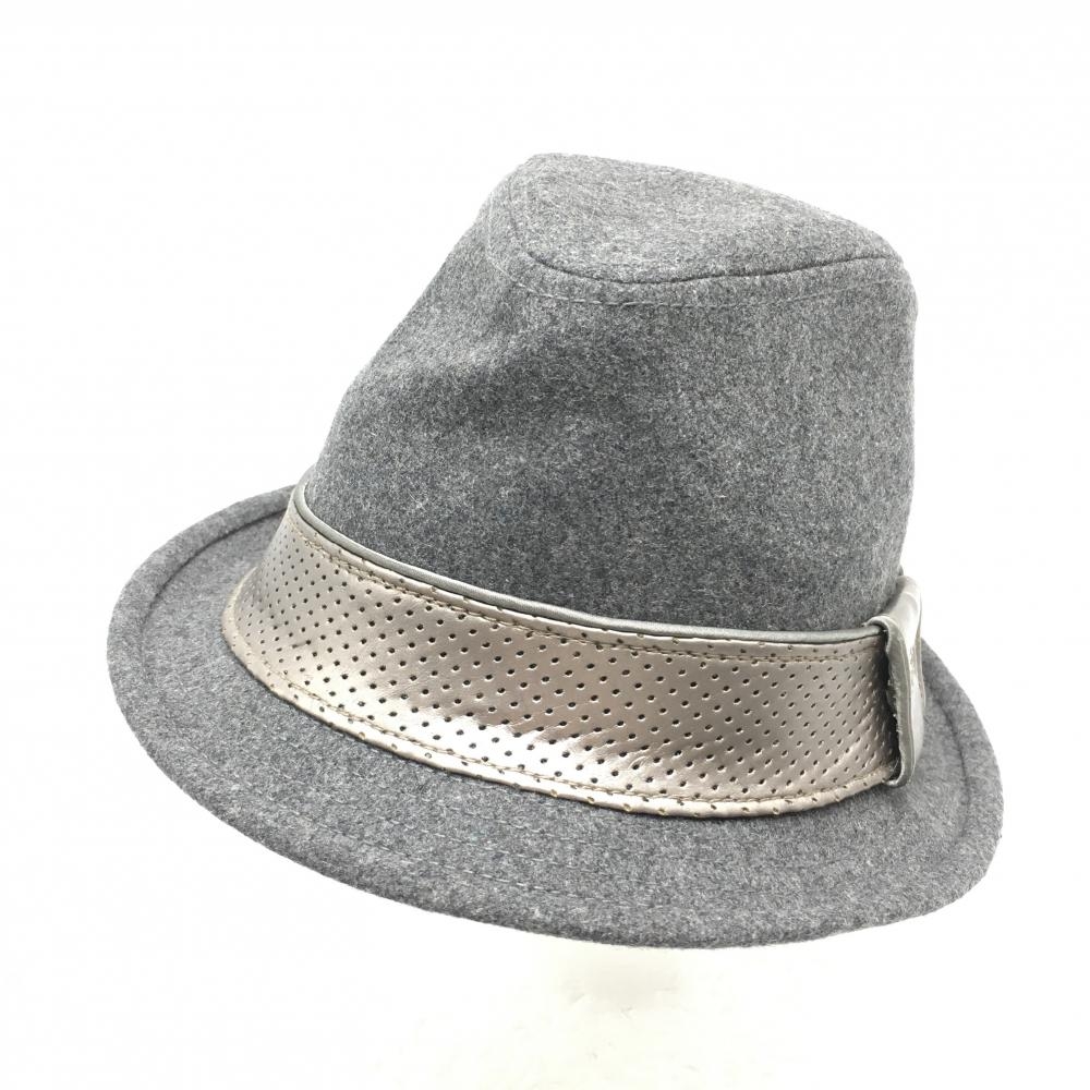 【美品】タイトリスト 中折れハット グレー×グレージュ ロゴ刺しゅう  ゴルフウェア TITLEIST