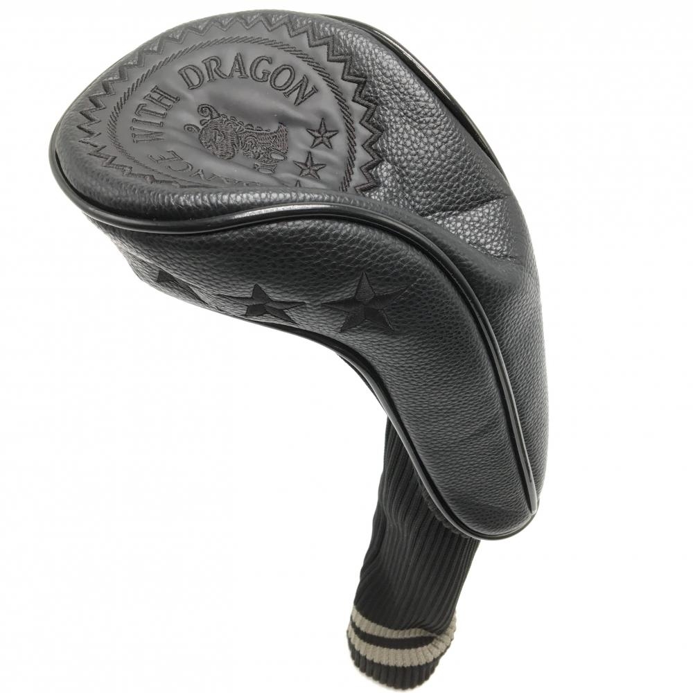 【超美品】ダンスウィズドラゴン ヘッドカバー(DR) 黒×グレー チビドラ ドライバーゴルフ Dance With Dragon