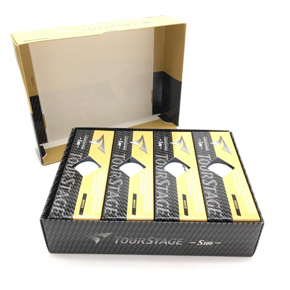 【新品】ツアーステージ ゴルフボール 白 1ダース 12球 S100ゴルフ TOURSTAGE