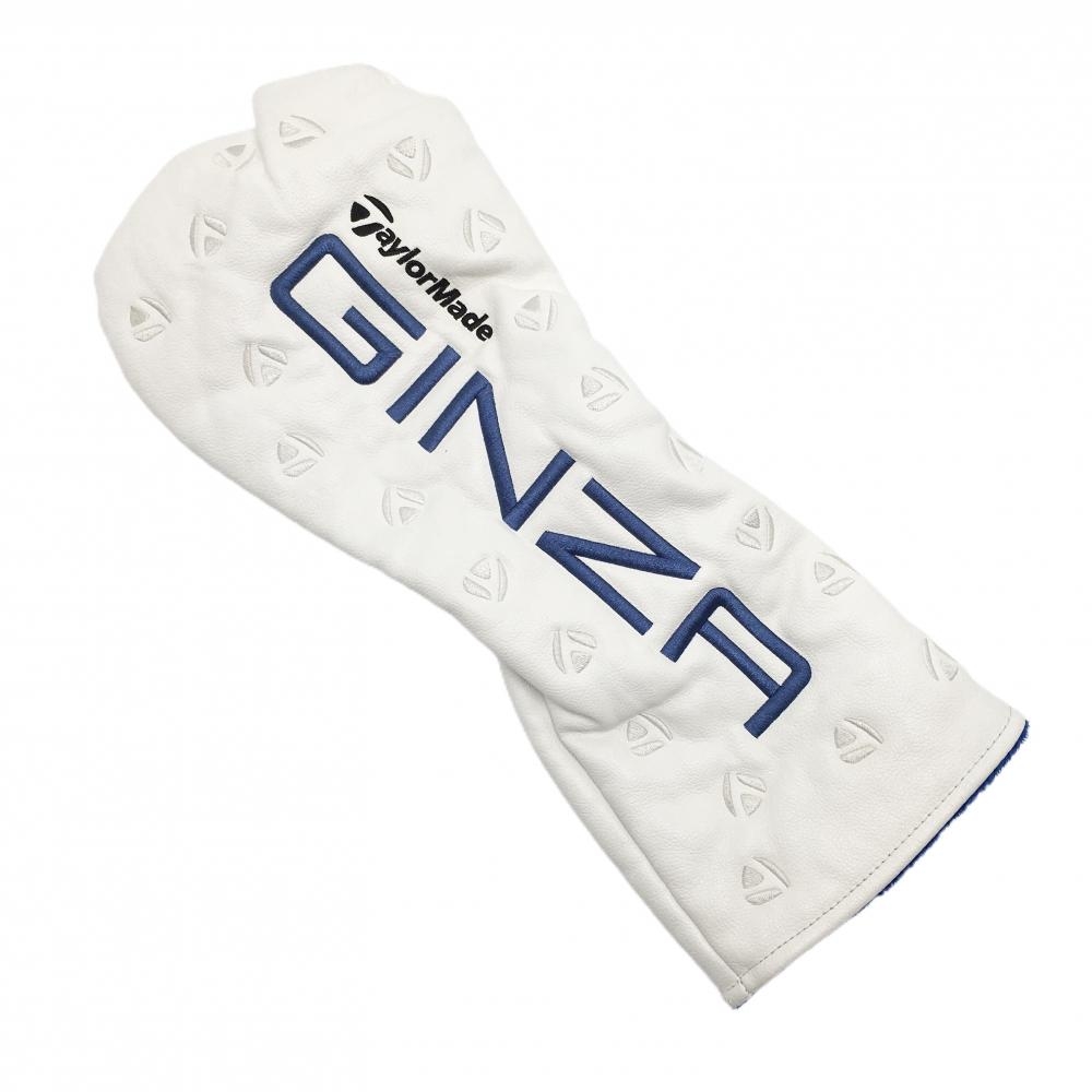 テーラーメイド ヘッドカバー(DR) 白×ネイビー系×黒 ドライバー GINZA 銀座店限定 ロゴ刺しゅう DRゴルフ TaylorMade