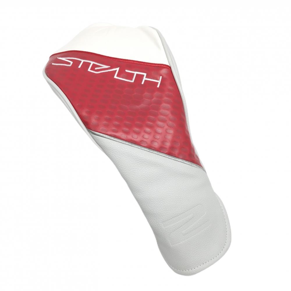 【美品】テーラーメイド ヘッドカバー(DR) 白×ライトグレー ステルス2 ドライバー用ゴルフ TaylorMade