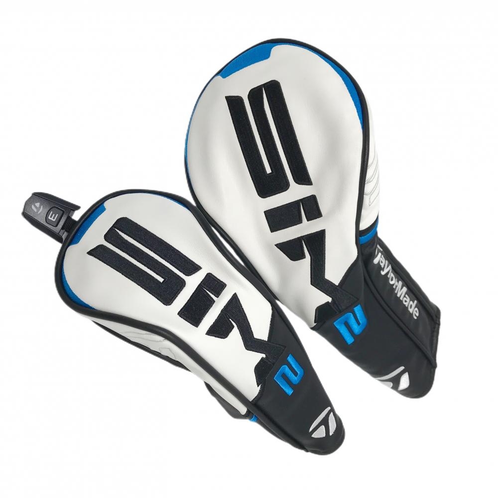 【美品】テーラーメイド ヘッドカバー2点セット(DR FW) 白×黒 SIM2ゴルフ TaylorMade