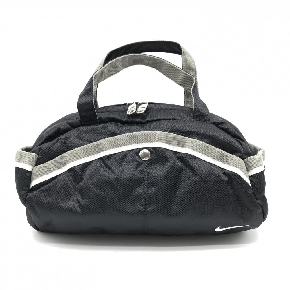 【美品】ナイキゴルフ カートバッグ 黒×グレー 外側複数ポケット ゴルフ NIKE