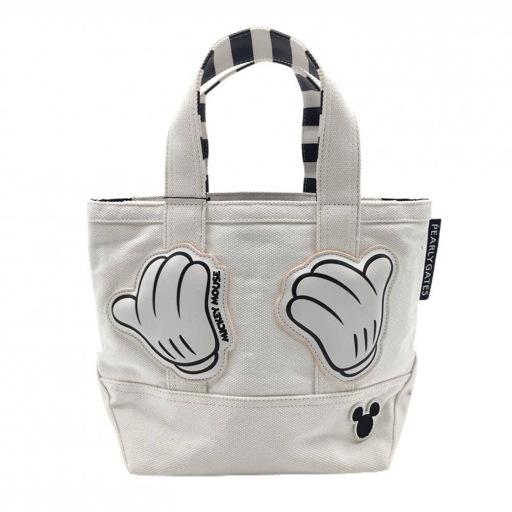 【新品】パーリーゲイツ×Disney カートバッグ 白 ミッキーマウス 手デザインゴルフ PEARLY GATES