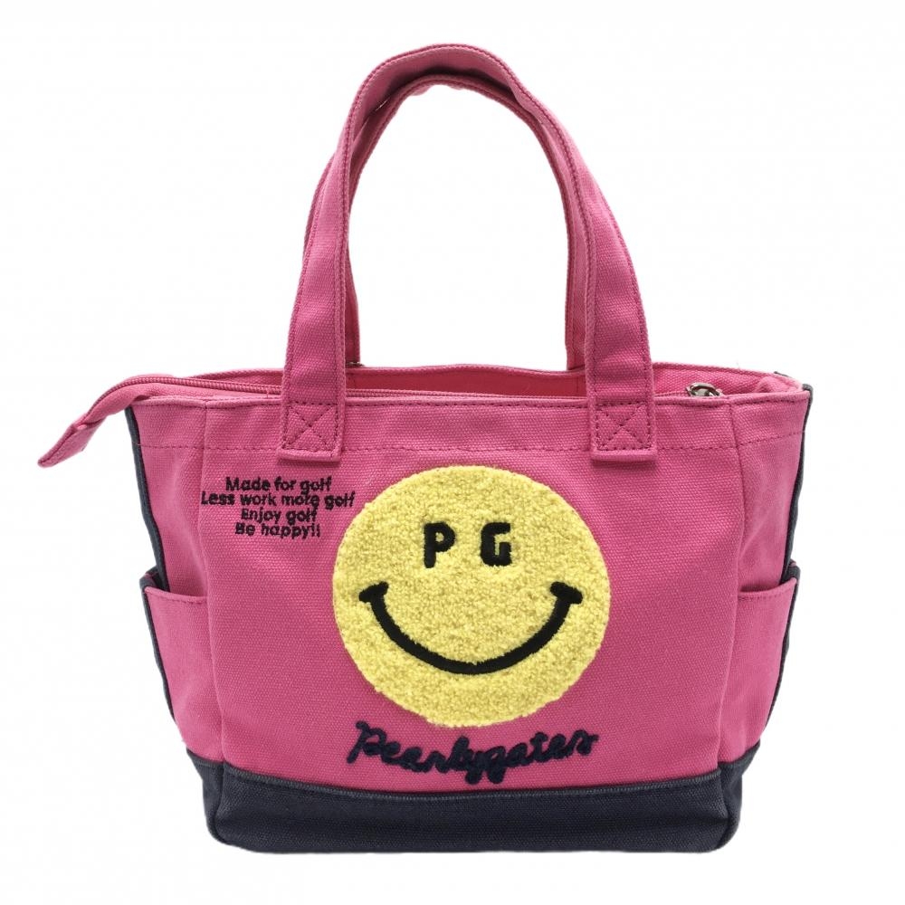 パーリーゲイツ カートバッグ ピンク×ネイビー パイル地ニコちゃん スマイルゴルフ PEARLY GATES