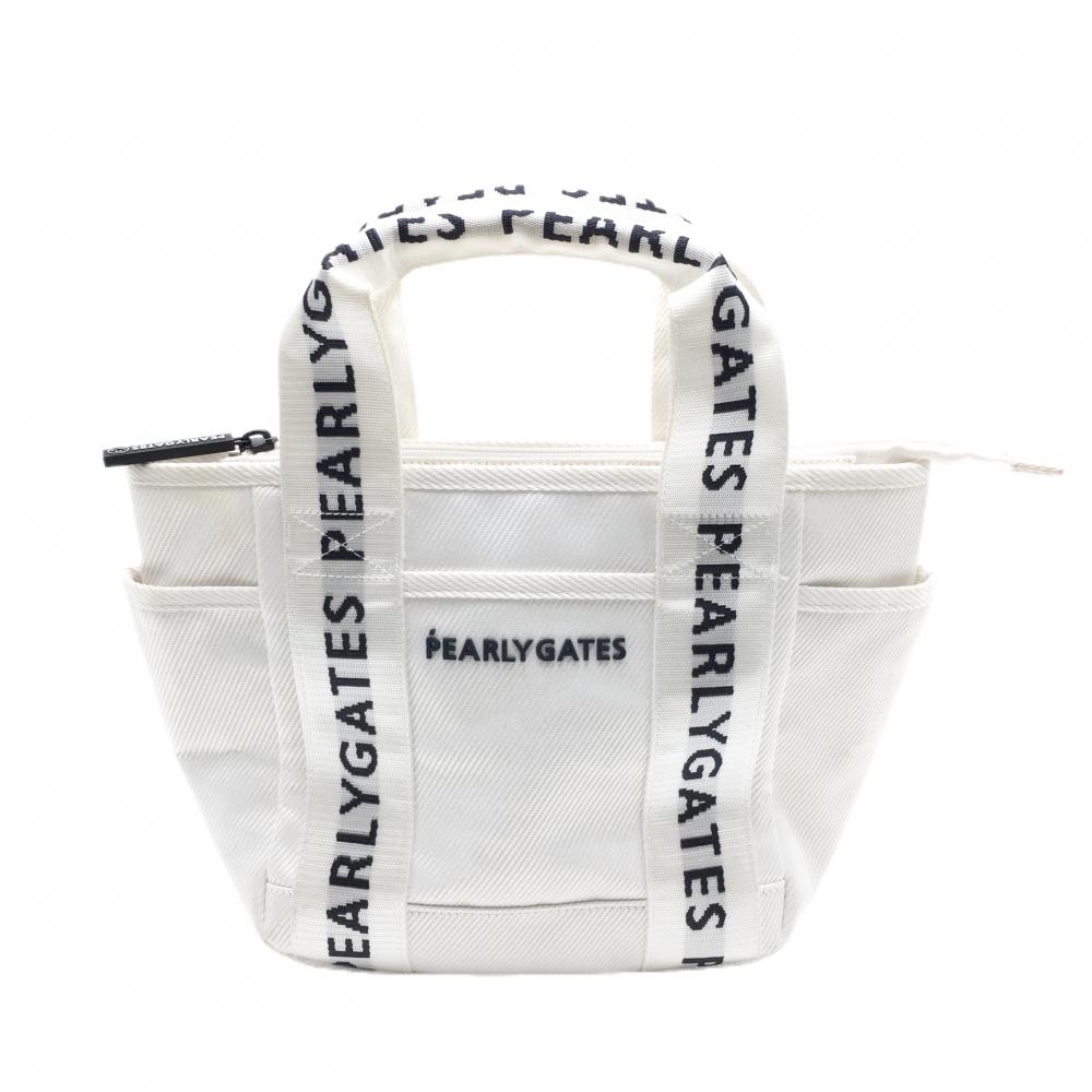 パーリーゲイツ カートバッグ 白 ロゴ 内外ポケットゴルフ PEARLY GATES