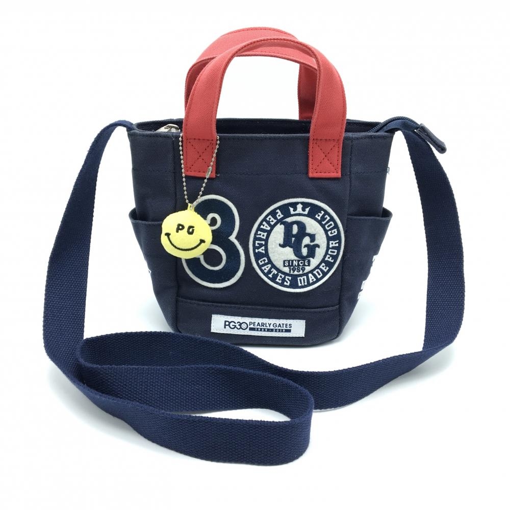 パーリーゲイツ カートバッグ ネイビー×レッド 30周年 ニコちゃん
