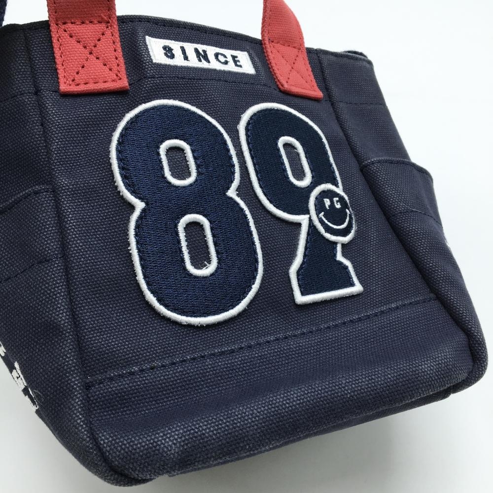 パーリーゲイツ カートバッグ ネイビー×レッド 30周年 ニコちゃん