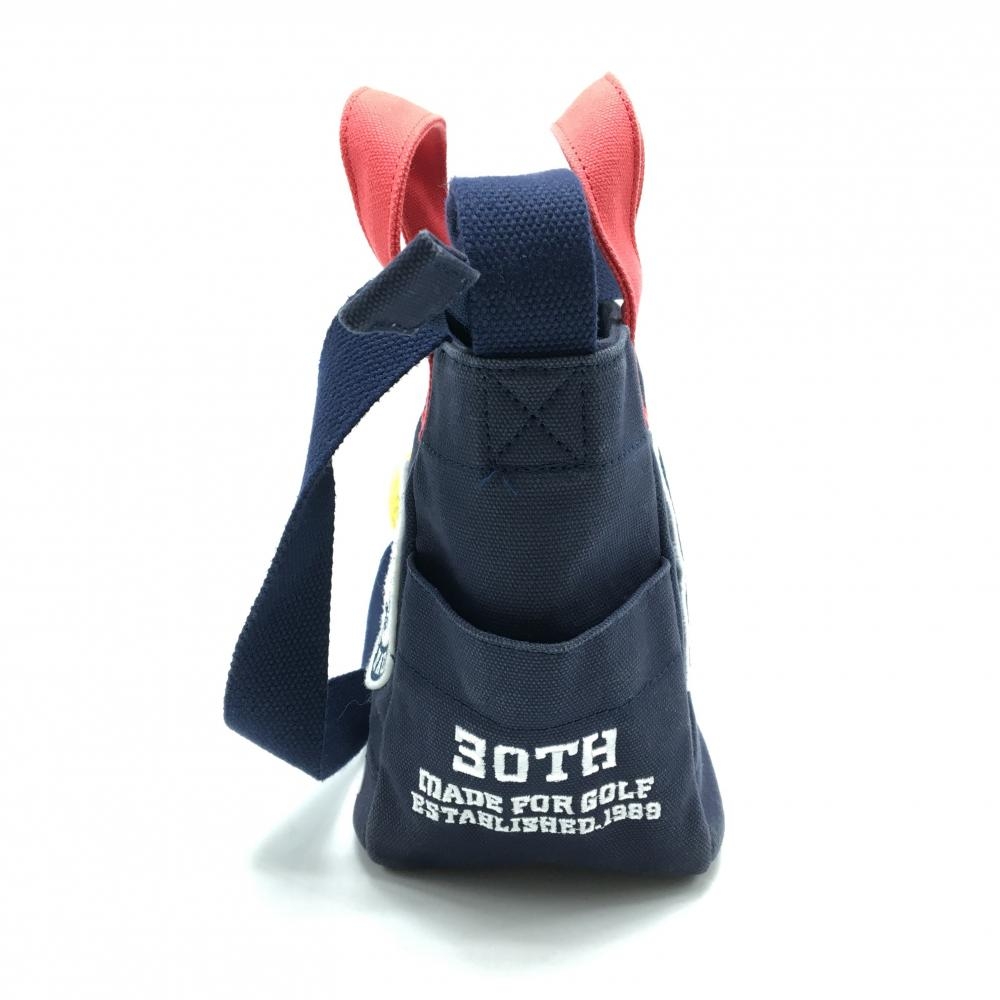 パーリーゲイツ カートバッグ ネイビー×レッド 30周年 ニコちゃん