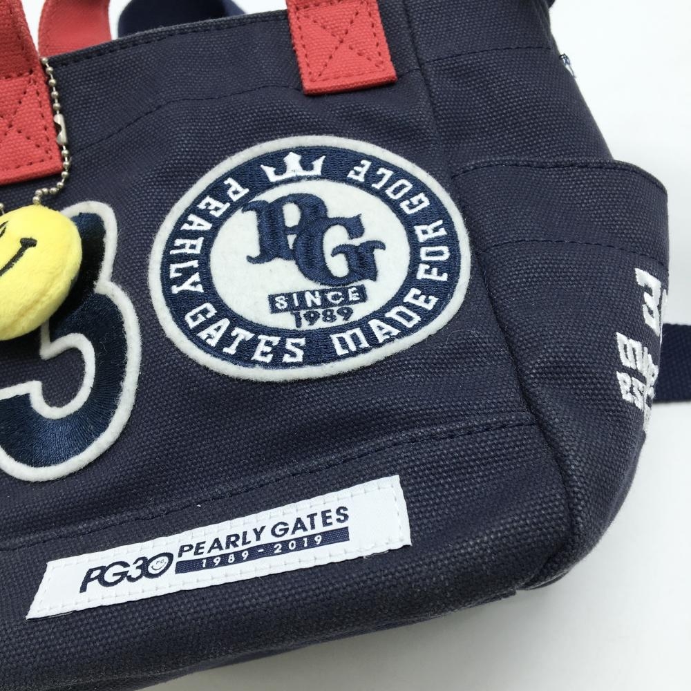 パーリーゲイツ カートバッグ ネイビー×レッド 30周年 ニコちゃん