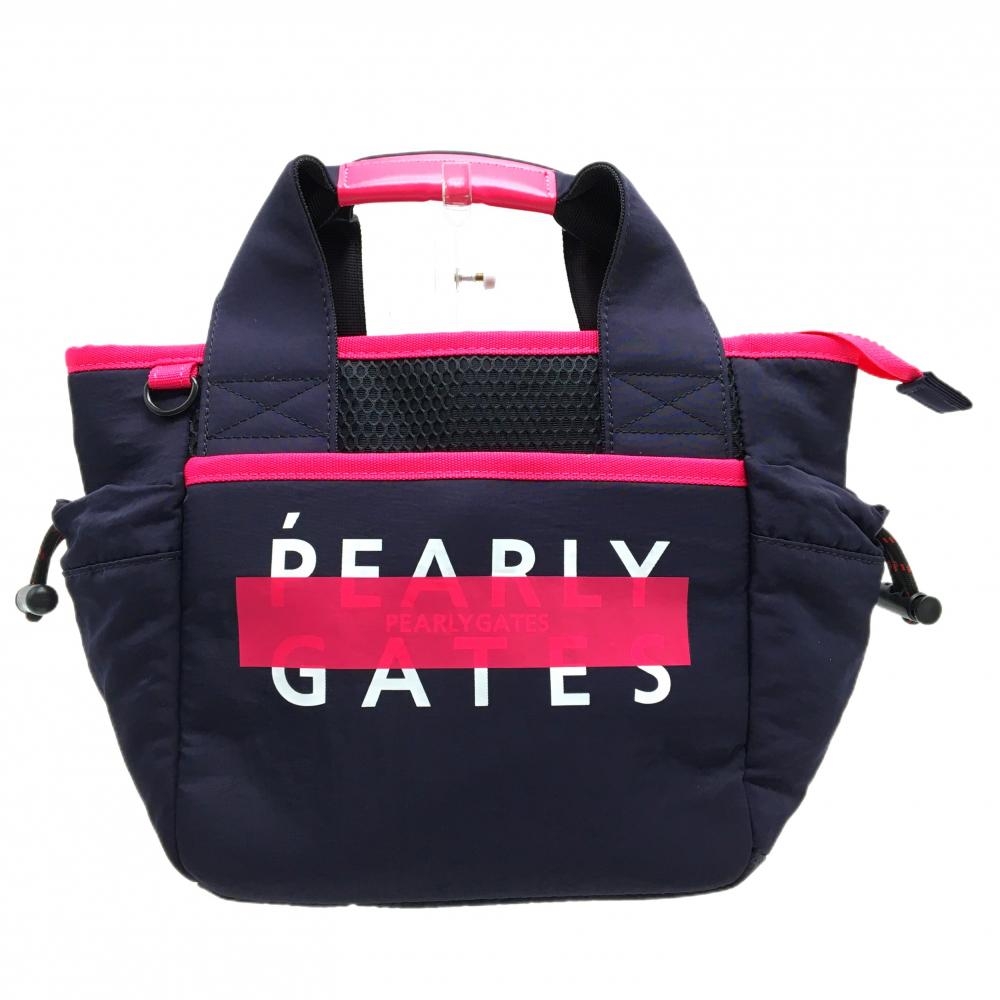 超美品】パーリーゲイツ カートバッグ ネイビー×ピンク アンチロゴ