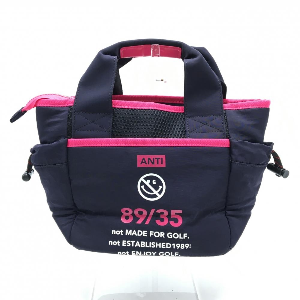 超美品】パーリーゲイツ カートバッグ ネイビー×ピンク アンチロゴ
