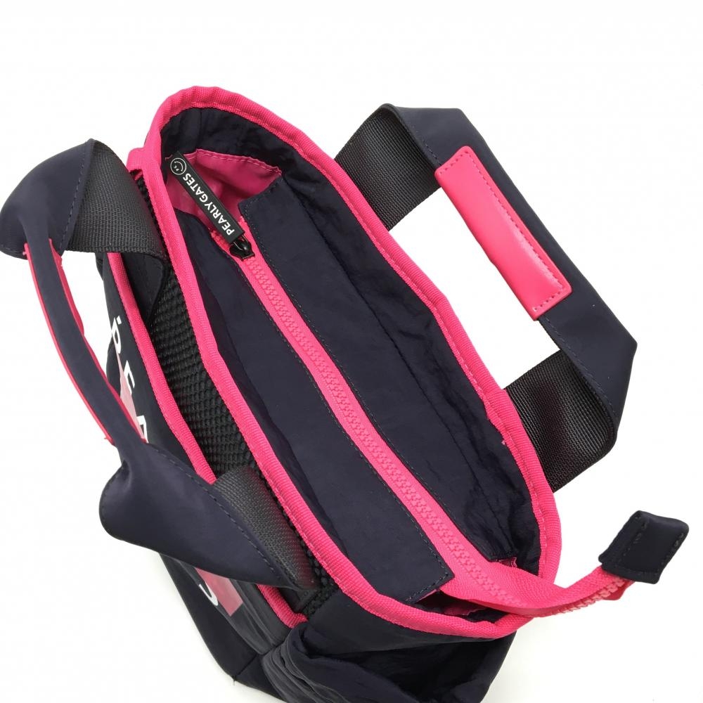 超美品】パーリーゲイツ カートバッグ ネイビー×ピンク アンチロゴ