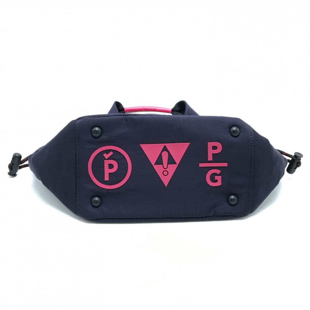 超美品】パーリーゲイツ カートバッグ ネイビー×ピンク アンチロゴ