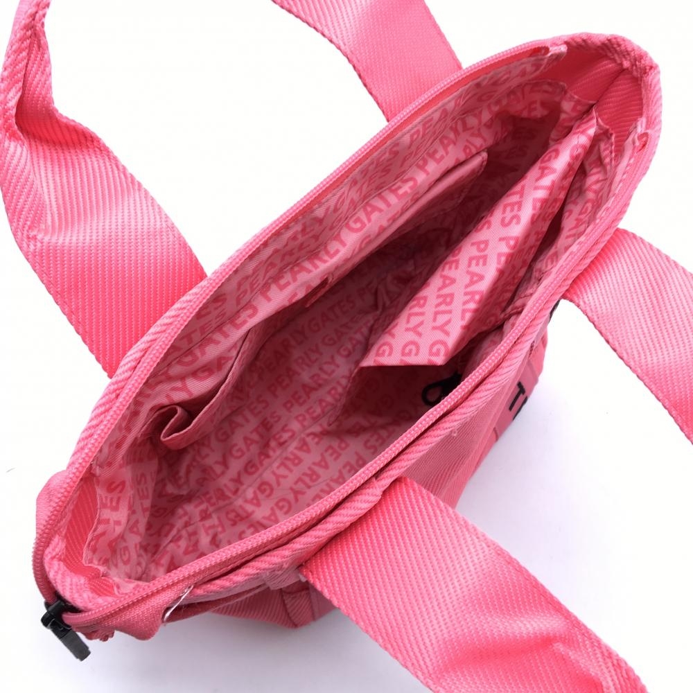 ✨未使用✨パーリーゲイツ　カードバッグ　ゴルフバッグ　ロゴ　ピンク　多収納 PEARLY GATES パーリーゲイツ カートバッグ ピンク系 ランク：B 【中古