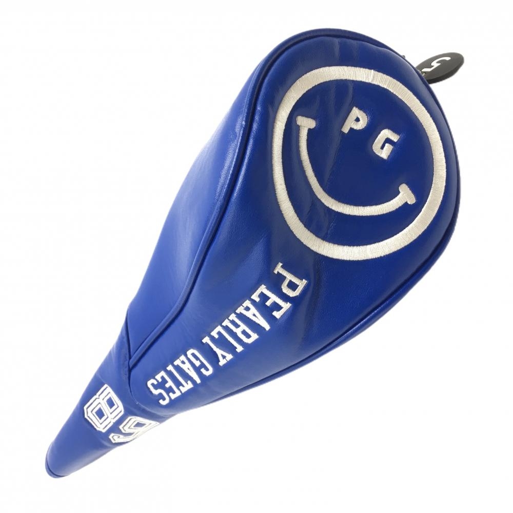パーリーゲイツ ヘッドカバー(FW) ブルー×白 ニコちゃん スマイル フェアウェイウッドゴルフ PEARLY GATES