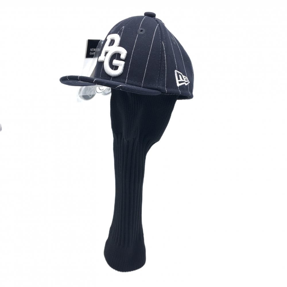 【新品】パーリーゲイツ×ニューエラ ヘッドカバー(FW) ネイビー×白 キャップ型 ロゴ刺しゅう 番手付きゴルフ 2025年モデル PEARLY GATES