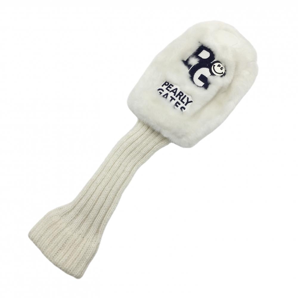 パーリーゲイツ ヘッドカバー(FW) 白×ネイビー ニコちゃん スマイル フェアウェイウッドゴルフ PEARLY GATES