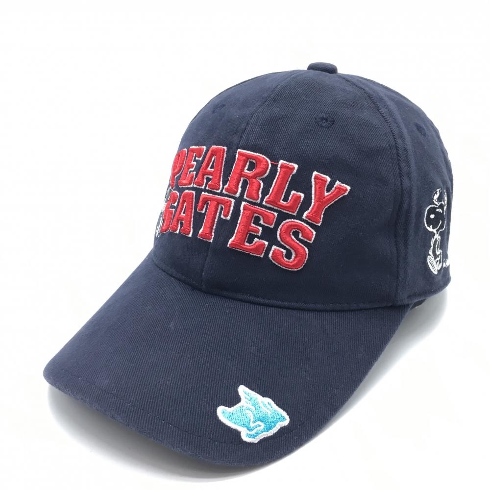PEARLY GATES スヌーピー キャップ ネイビー PEARLY GATES スヌーピー キャップ ネイビー