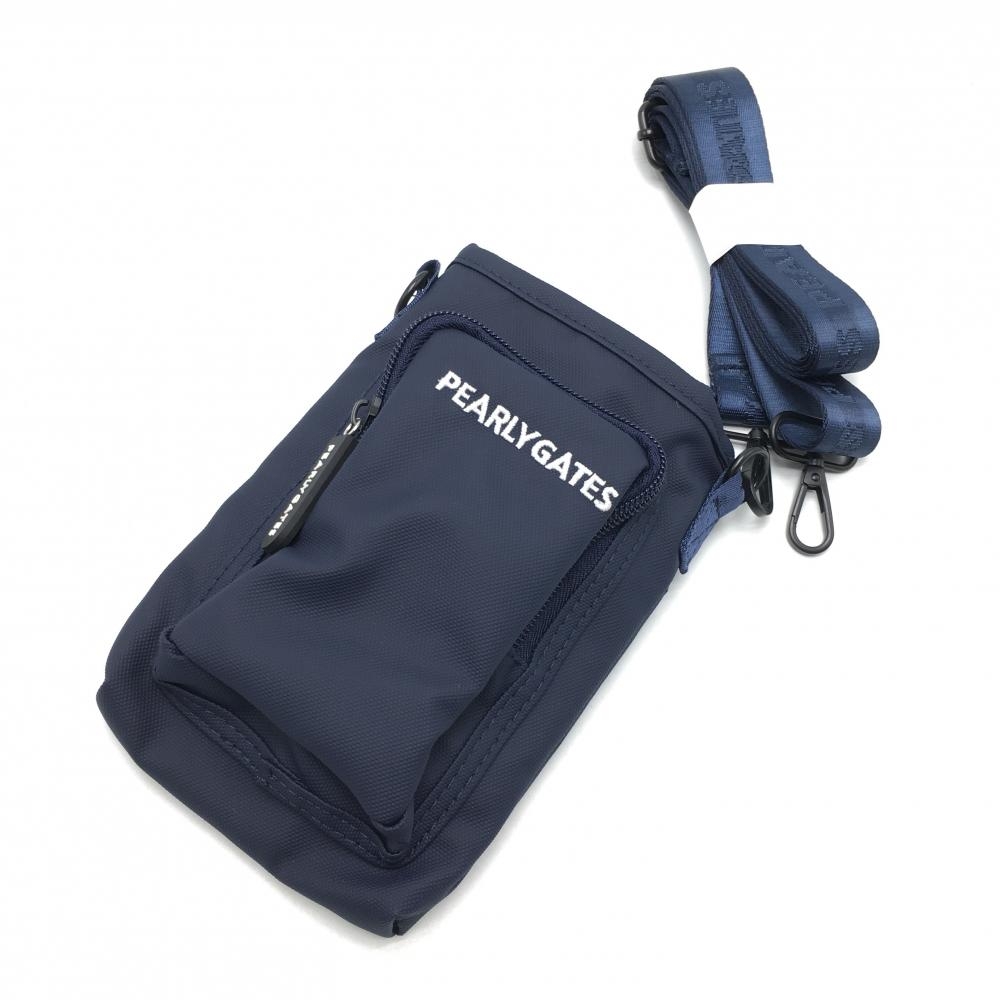 【未使用品】パーリーゲイツ ポーチ ネイビー ショルダーストラップ付 ノベルティ   ゴルフ PEARLY GATES