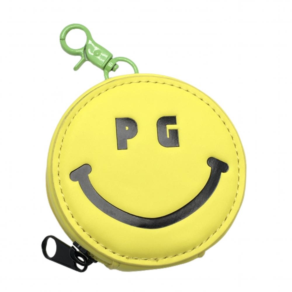 パーリーゲイツ ポーチ イエロー×黒 スマイル 小物入れ ニコちゃん ゴルフ PEARLY GATES