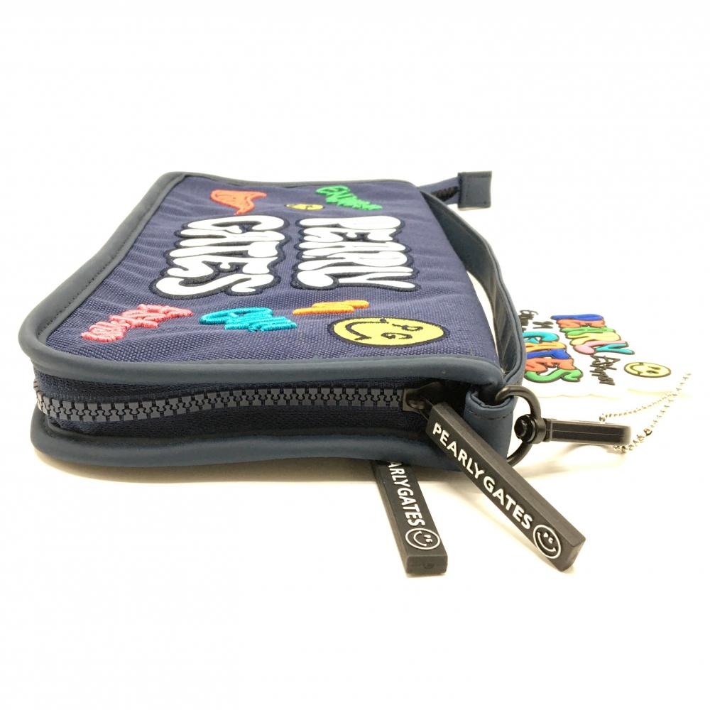 超美品】パーリーゲイツ マルチホルダー ネイビー×マルチカラー