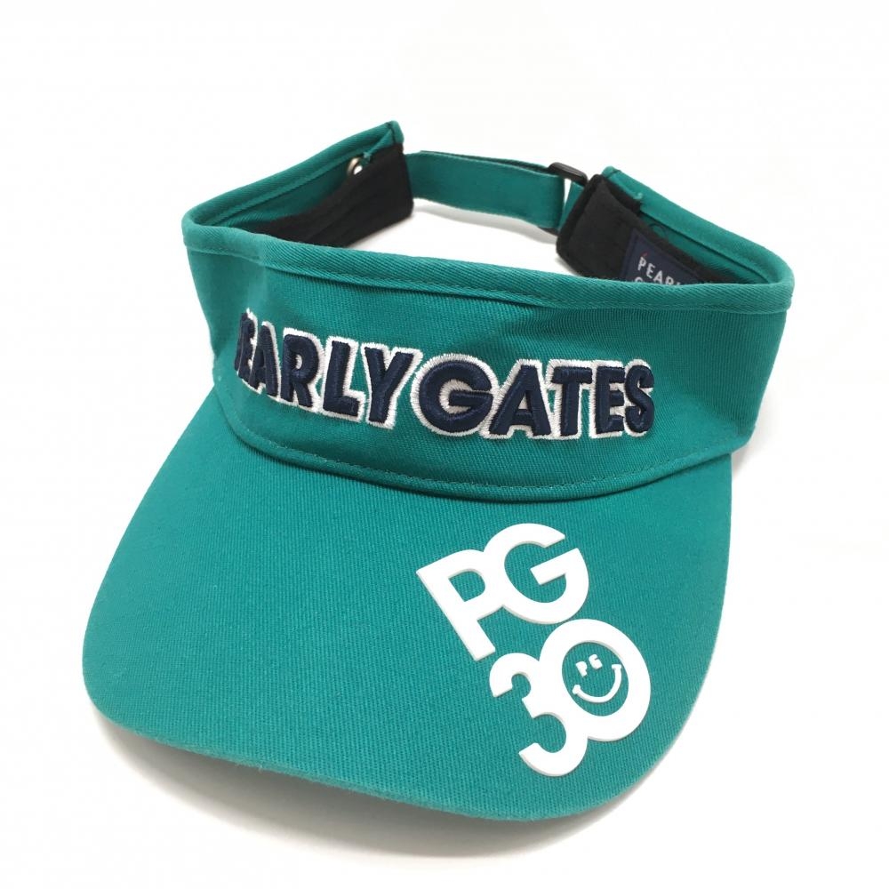 パーリーゲイツ サンバイザー グリーン シリコンロゴ 30周年 FR ゴルフウェア PEARLY GATES 画像
