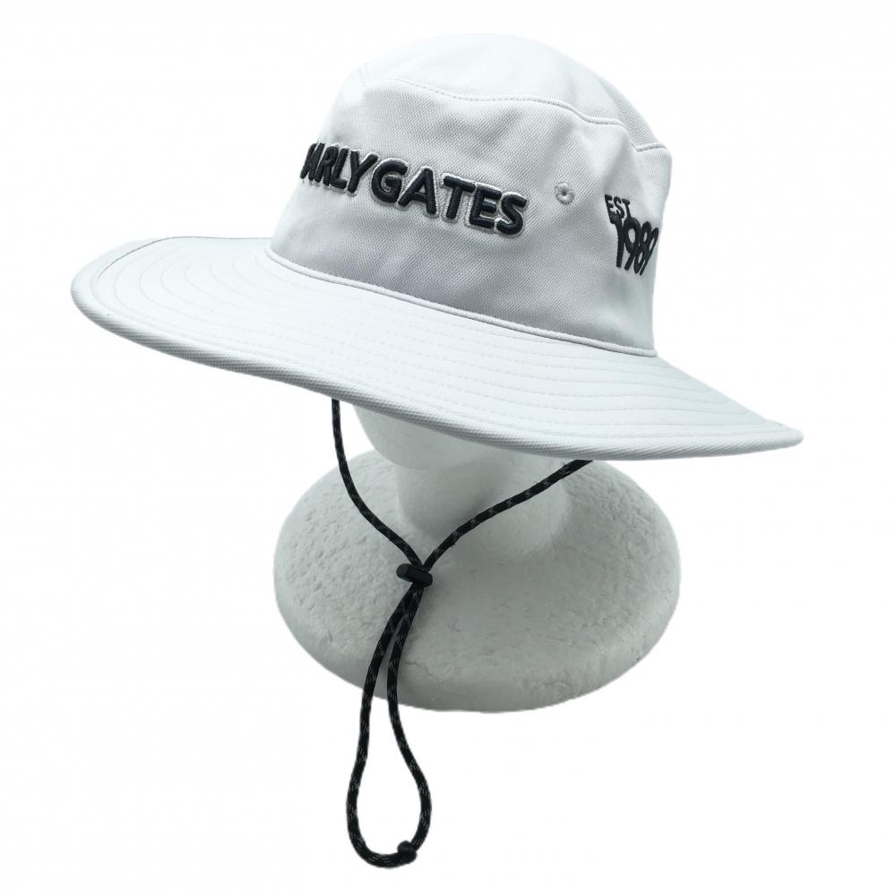 パーリーゲイツ ハット ライトグレー×ネイビー ロゴ刺しゅう  FR   ゴルフウェア 2024年モデル PEARLY GATES