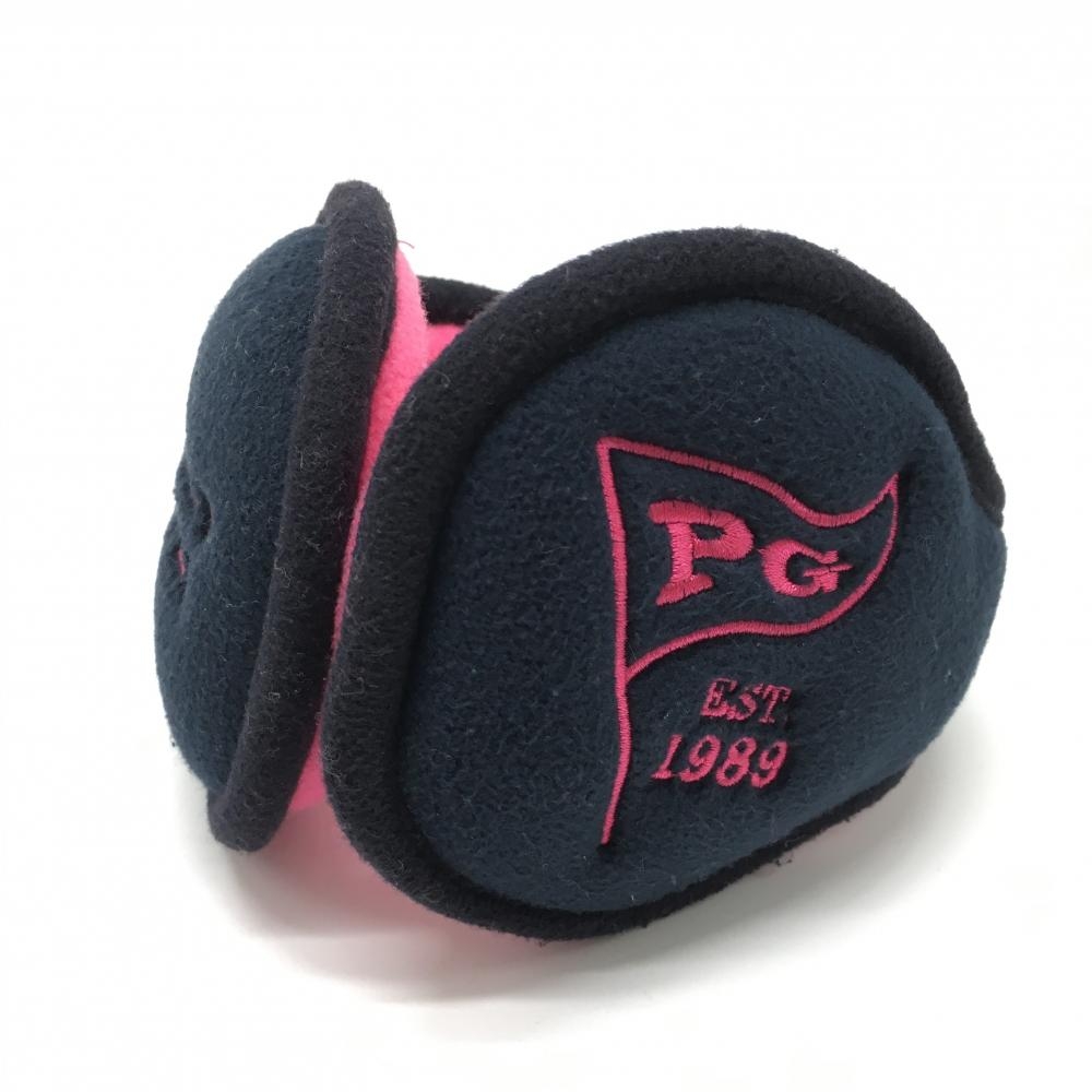 ★一度使用超美品★パーリゲイツ★イヤーマフ★耳あて★黒ブラック★スター柄★ 耳当て イヤーマフ 「PEARLY GATES」New History ロゴイヤーマフ (UNISEX) メンズ レディース