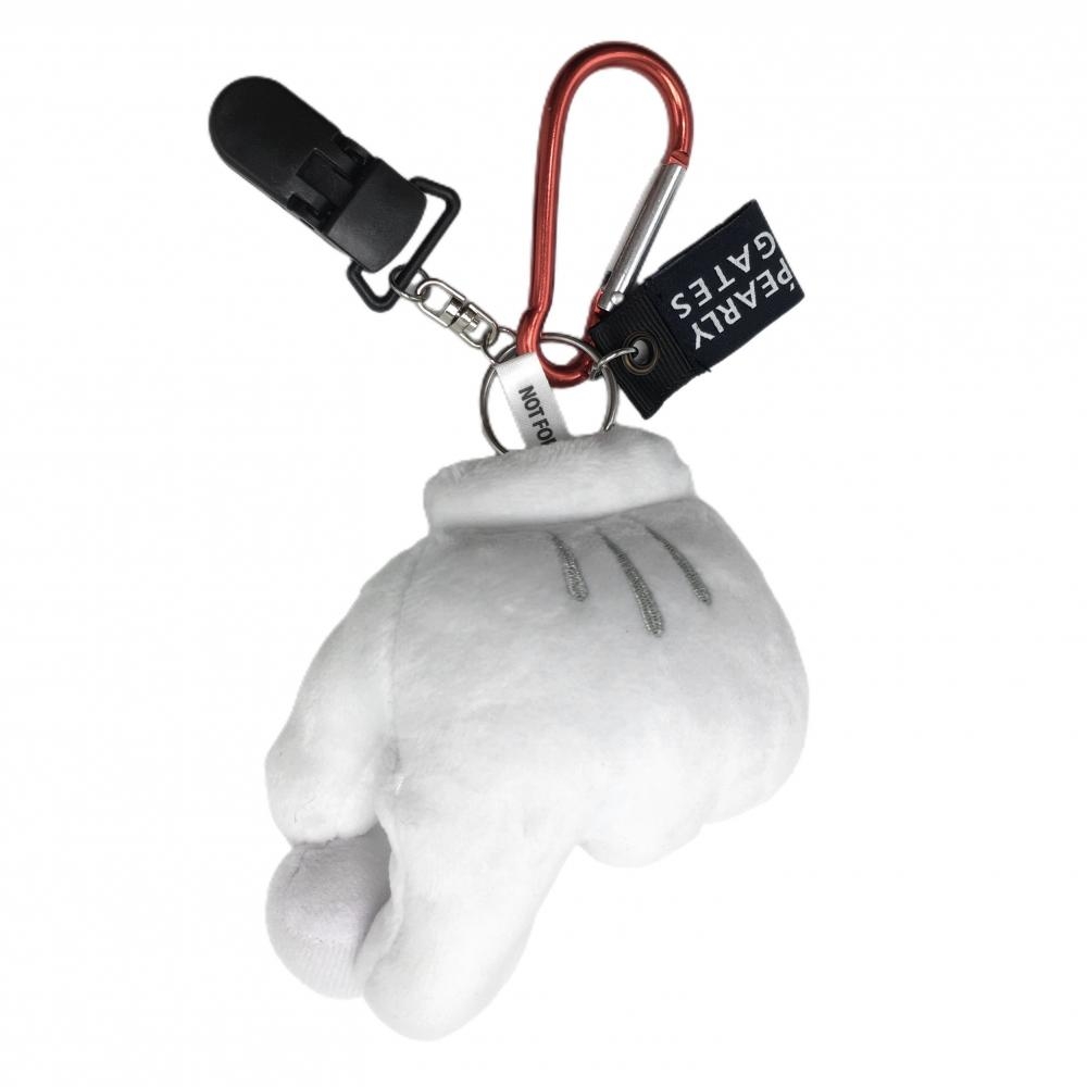 【超美品】パーリーゲイツ×Disney キーホルダー 白 ミッキーの手 ノベルティゴルフ PEARLY GATES