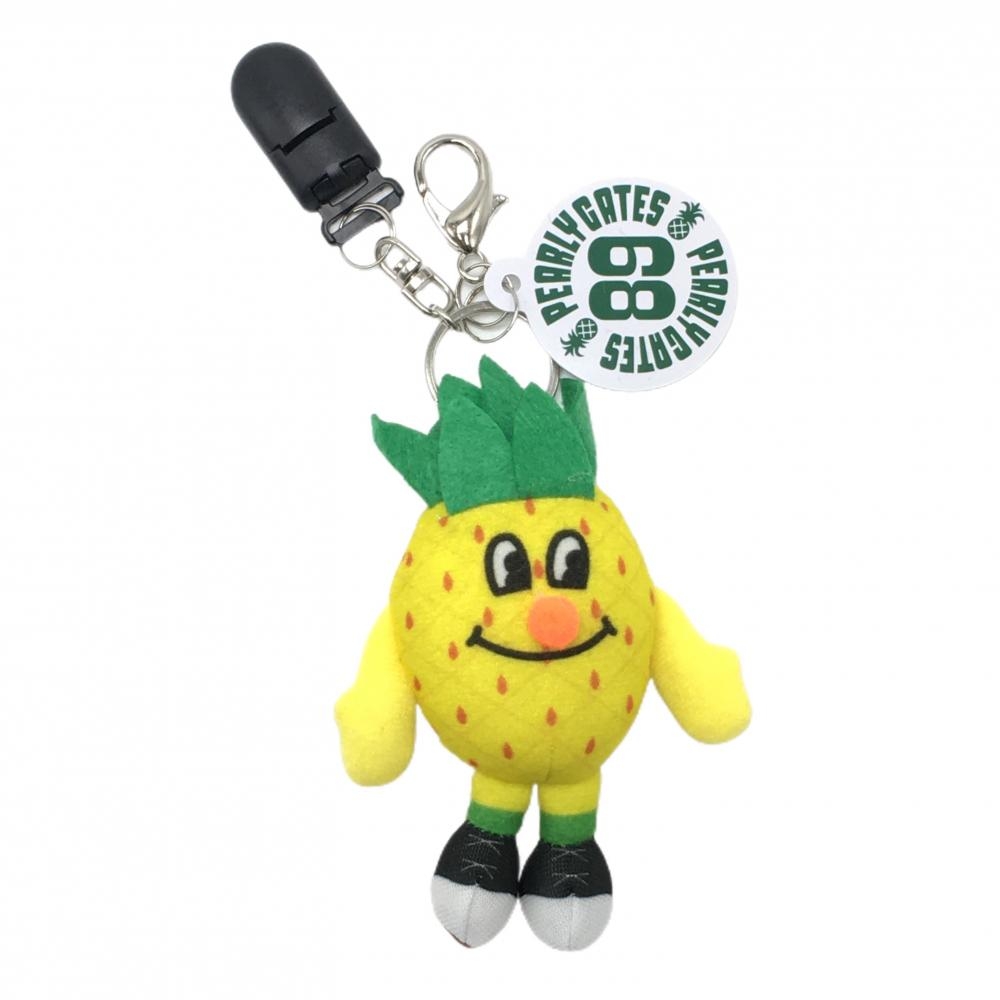 【超美品】パーリーゲイツ キーホルダー イエロー×グリーン パイナップル パターキャッチャーゴルフ PEARLY GATES