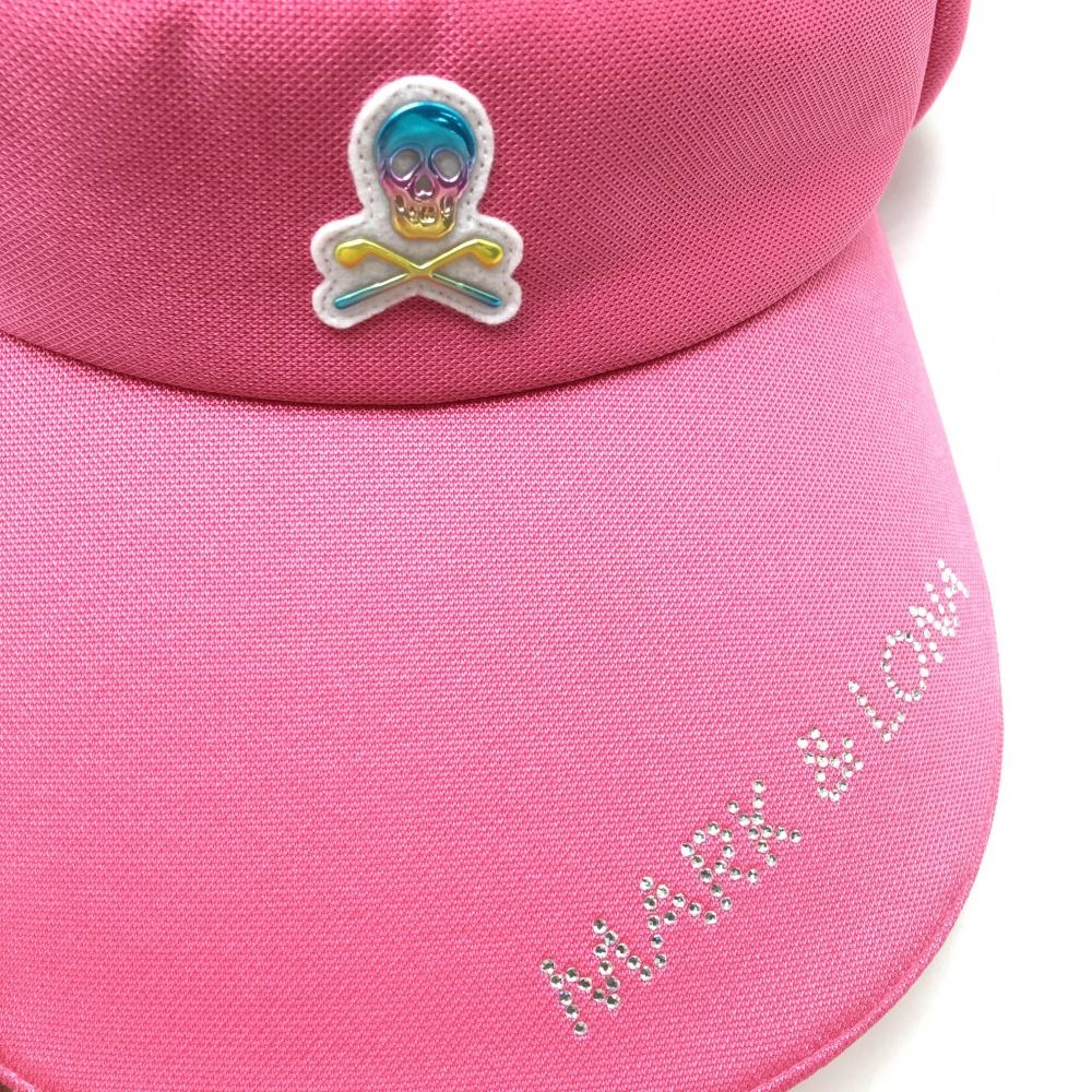 新品】マークアンドロナ サンバイザー ピンク グラデーションスカル
