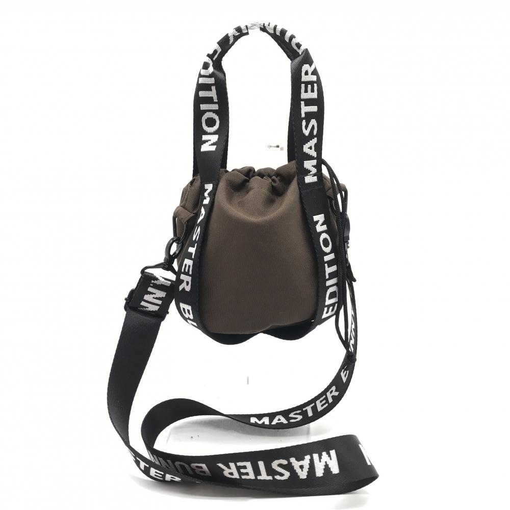 【新品】マスターバニー 2WAYカートバッグ ブラウン×黒 ロゴ ショルダーストラップ着脱可 非売品ゴルフ MASTER BUNNY EDITION