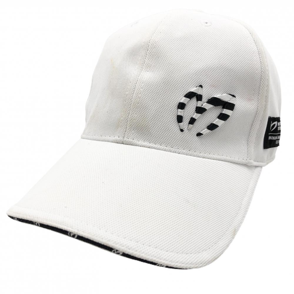 マスターバニー キャップ 白×黒 立体ロゴ刺しゅう FR  ゴルフウェア MASTER BUNNY EDITION