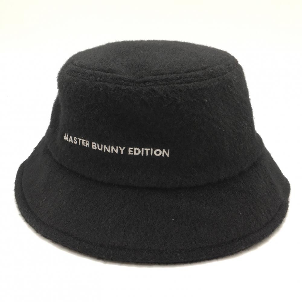 【超美品】マスターバニー バケットハット 黒 起毛素材 裏地付 FR  ゴルフウェア 2023年モデル MASTER BUNNY EDITION