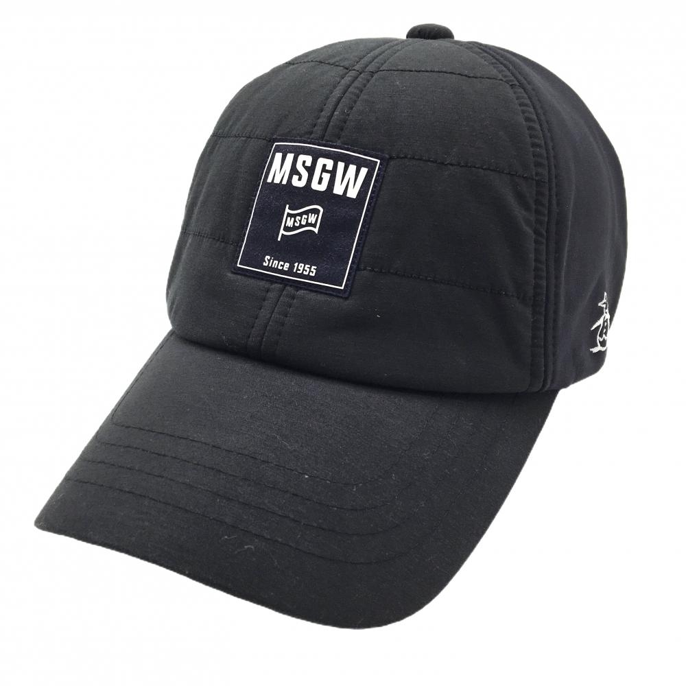 マンシングウェア 耳当て付中綿キャップ 黒 一部裏微起毛  F(56-60cm)  ゴルフウェア 2024年モデル Munsingwear