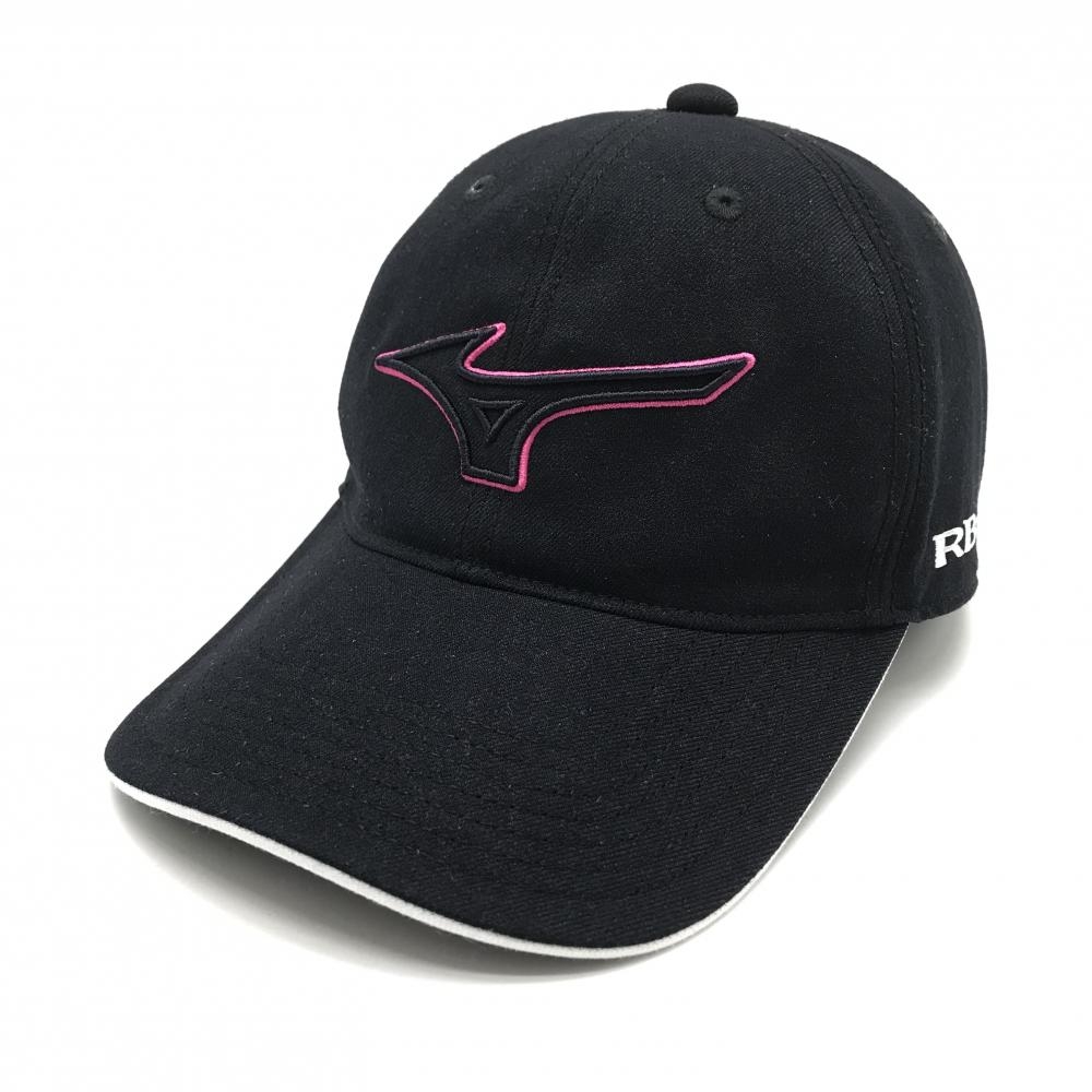 【美品】ミズノゴルフ キャップ ダークネイビー 立体ロゴ F(56-60cm)  ゴルフウェア MIZUNO