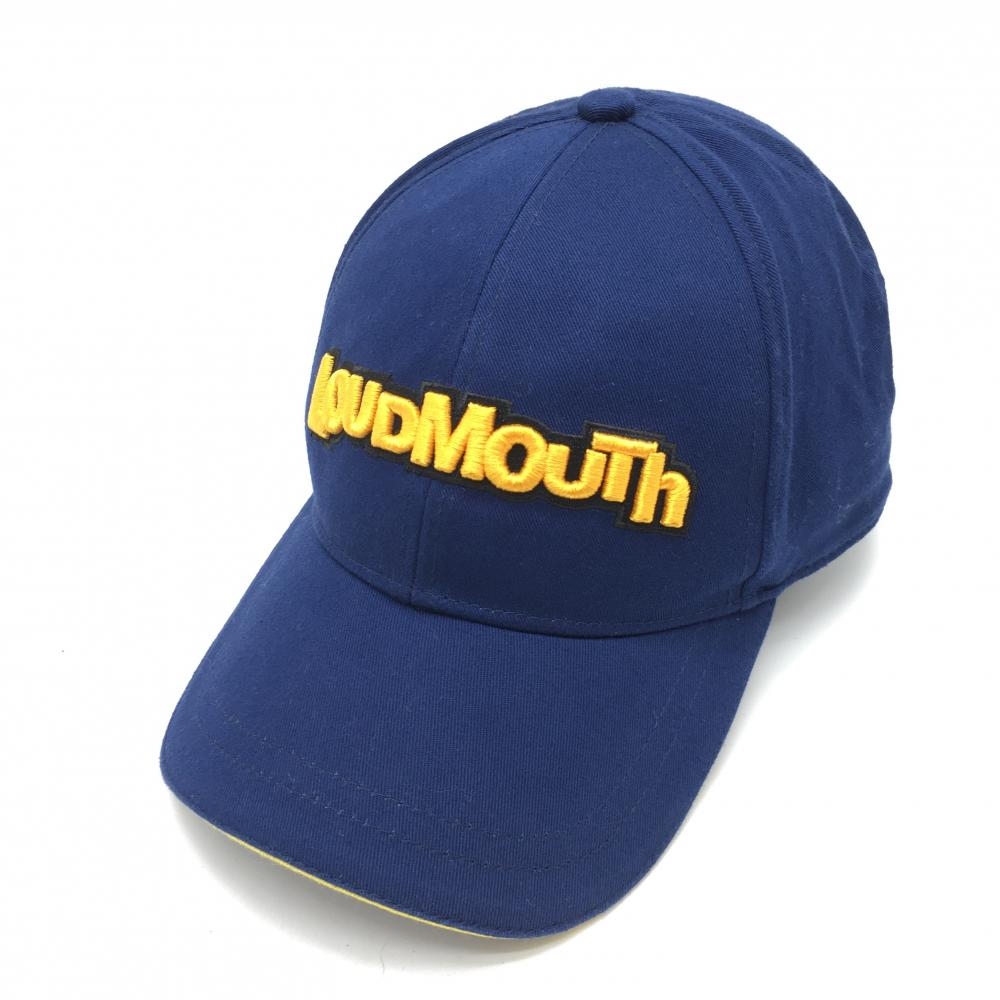 ラウドマウス キャップ ネイビー×オレンジ系 ロゴ刺しゅう   ゴルフウェア LOUDMOUTH