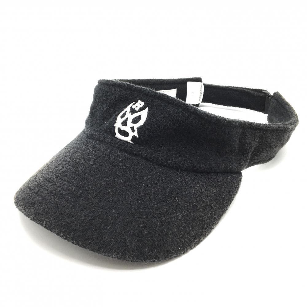 ラッセルノ サンバイザー 黒 パイル地 ルチャマスク F  ゴルフウェア RUSSELUNO