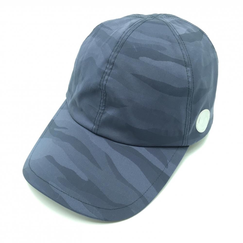 ランバンスポール キャップ ブルーグレー サイドロゴ 迷彩風 カモフラ F(55.5cm～58.5cm)   ゴルフウェア LANVIN SPORT