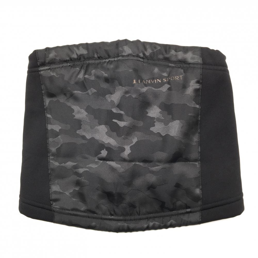 【美品】ランバンスポール ネックウォーマー 黒 裏起毛   ゴルフウェア LANVIN SPORT