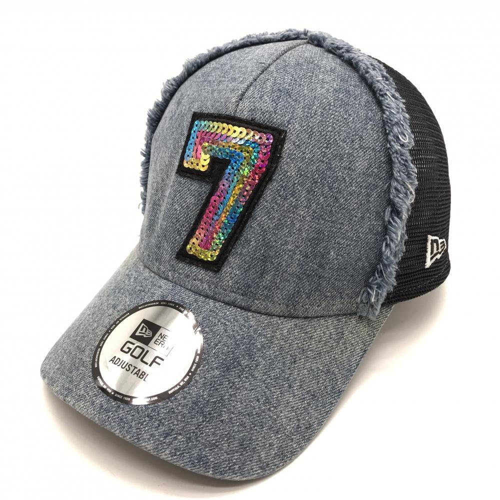 ニューエラ メッシュキャップ ブルー系 デニム スパンコール  ゴルフウェア New Era