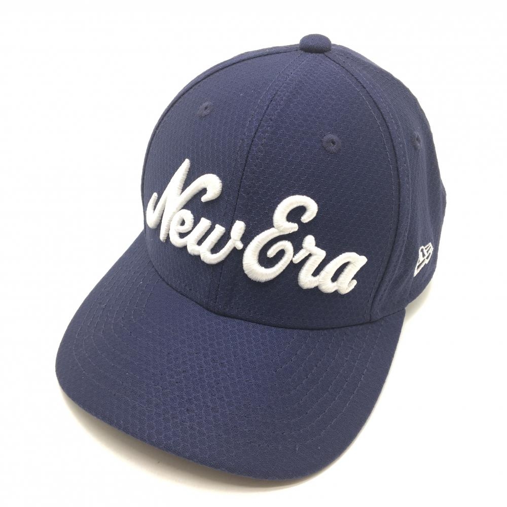 【超美品】ニューエラ キャップ ネイビー×白 立体ロゴ   ゴルフウェア New Era