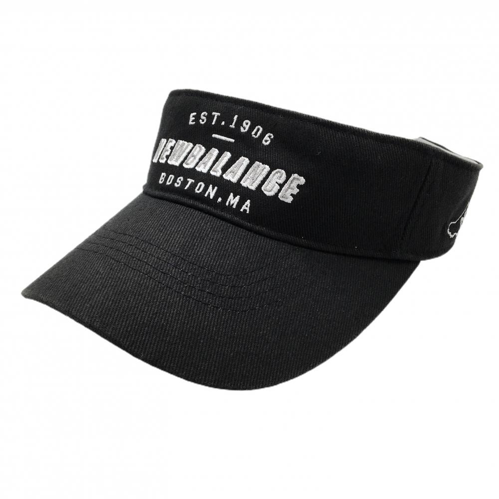 ニューバランスゴルフ サンバイザー 黒×白 ロゴ刺しゅう  FR  ゴルフウェア New Balance