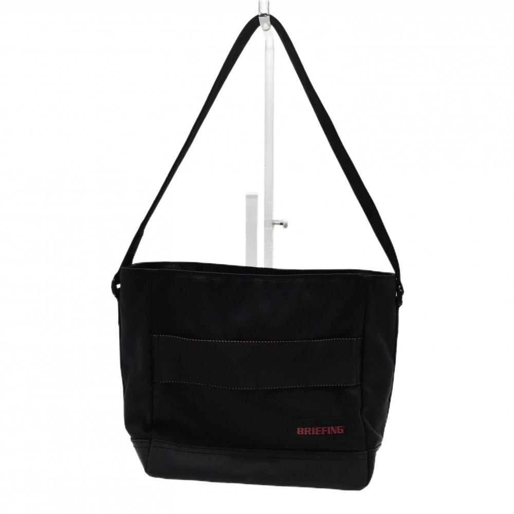 【美品】ブリーフィング カートバッグ 黒×レッド ポケットメッシュ ゴルフ BRIEFING